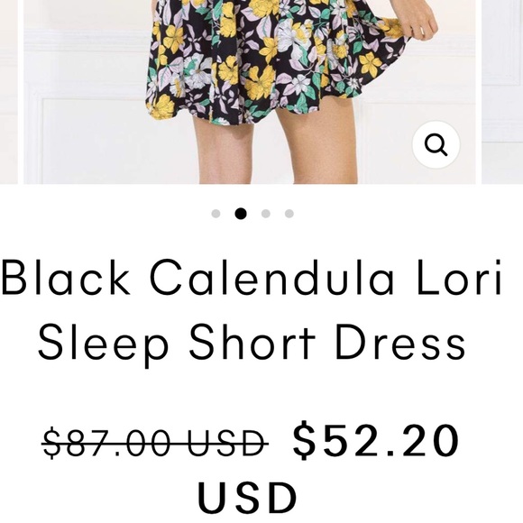 MAAJI Black Calendula Lori Sleep Short Dress Size S - Picture 5 of 5